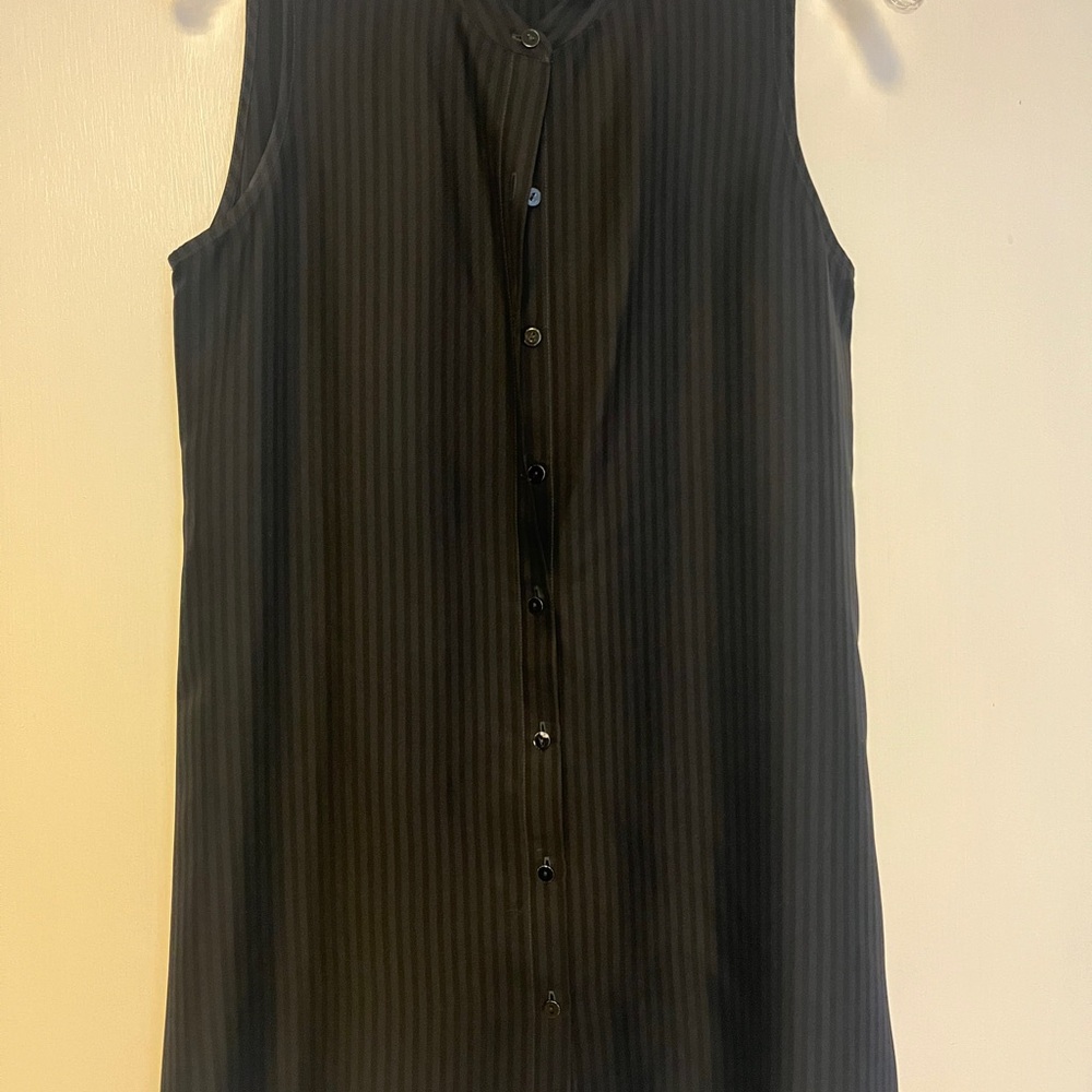 Eileen Fisher Black Striped Tunic Top